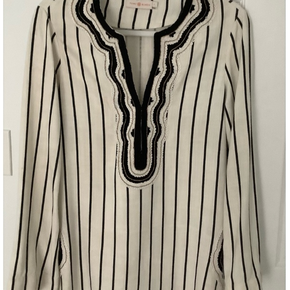 Tory Burch,Tory tunic,IvoryFilipa Rayow,size 4,striped